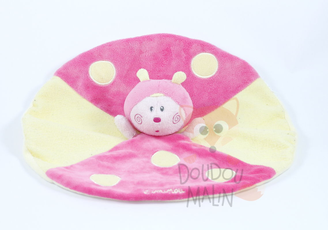  luminou papillou baby comforter butterfly pink yellow 